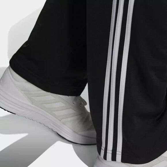 Adidas Track Pants Men's Small 26x32 Black 3-Stripes Open Hem H46110 - Picture 10 of 10